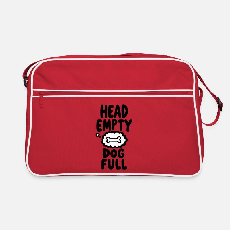 Head Empty Dog Full Hundeliebe Retro Tasche