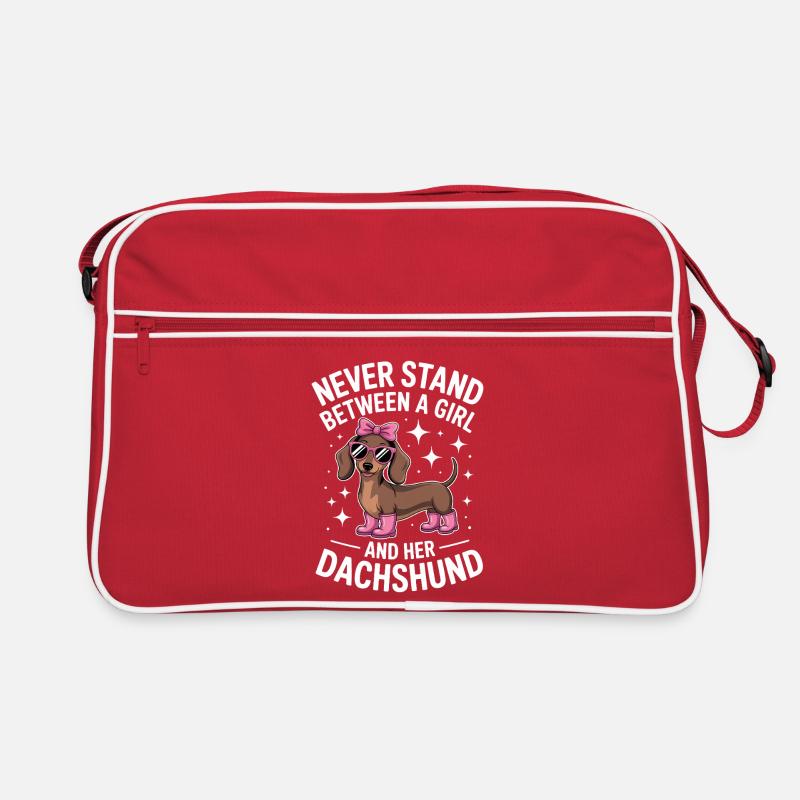 Dackel Sprüche Mädchen Lustiges Dackel Geschenk Retro Tasche