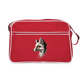 Renard arctique Renard des neiges Renard des glaces Renard blanc doux - Sac Retro - rouge/blanc - Devant