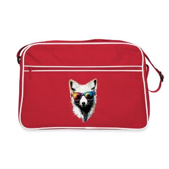 Renard arctique Renard des neiges Renard des glaces Renard blanc doux - Sac Retro - rouge/blanc - Devant