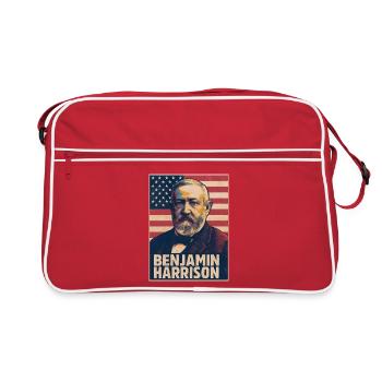 Benjamin Harrison, USA - Retro Bag - red/white - Front