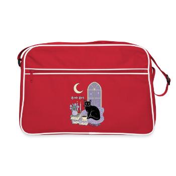 Chat gothique doux, douillet gothique - Sac Retro - rouge/blanc - Devant