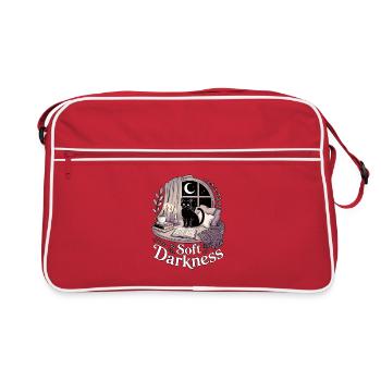 Soft Darkness Cozy Goth Katze - Retro Tasche - Rot/Weiß - Vorne