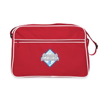 Garmisch Partenkirchen Bayern Retro Skifahrer - Retro Tasche - Rot/Weiß - Vorne