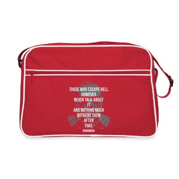 Gritty Bukowski Portrait Tee - Retro Bag - red/white - Front