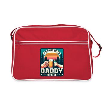 Dad again, dad-to-be, future father - Retro Bag - red/white - Front