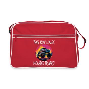 Monster Truck Flame Show - Retro Bag - red/white - Front