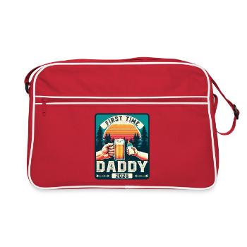 Dad 2026, Expecting Dad, Future Father - Retro Bag - red/white - Front