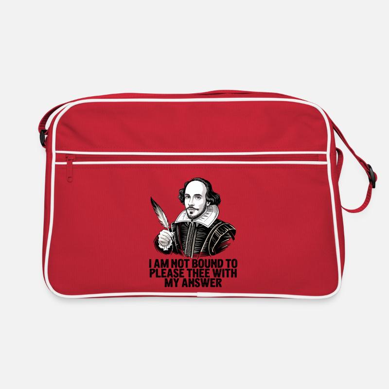William Shakespeare Please Thee With My Answer Retro Bag