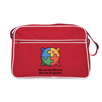 Cercle d’Énigmes Inclusif - Sac Retro - rouge/blanc - Devant