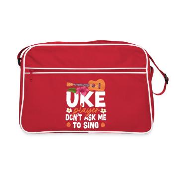 Hawaiian Ukulele Uke Uke Player - Retro Bag - red/white - Front