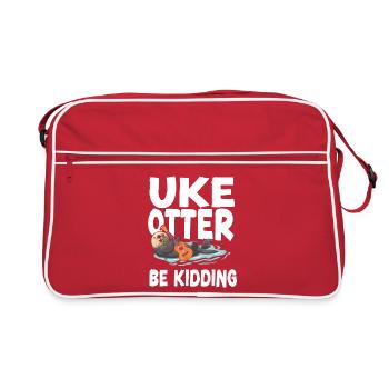 Hawaiian Ukulele Uke Otter Pun Uke - Retro Bag - red/white - Front