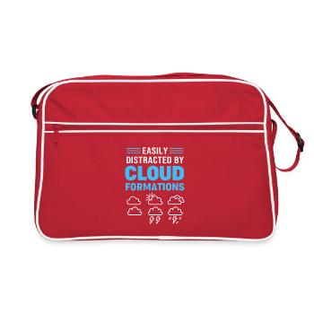 Météorologue en météorologie, tempête et tornade, météorologique - Sac Retro - rouge/blanc - Devant