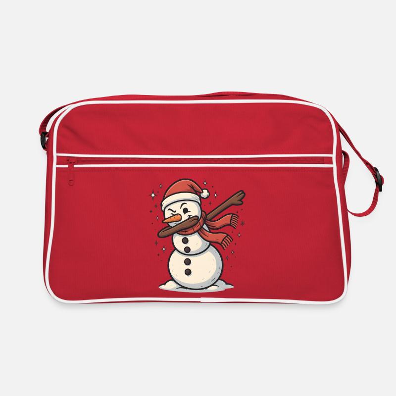 Dabbender Schneemann Dab Winter Retro Tasche