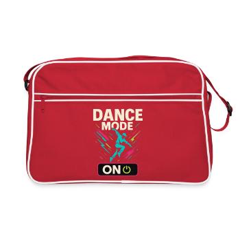 Dance Mode On, tanzshirt streetdance party - Retro Bag - red/white - Front