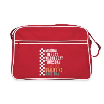 Race Week Schedule: Practice Qualifying Race - Retro Bag - red/white - Front