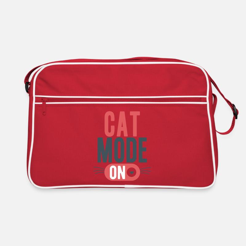 Cat Mode On Whisker Switch Typography Retro Bag