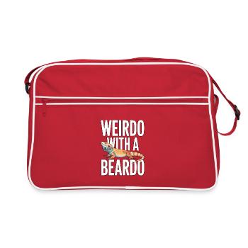 Weirdo With A Beardo - Retro Bag - red/white - Front