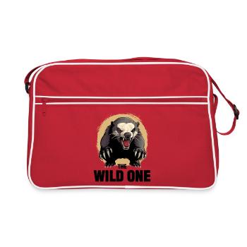 Honey Badger The Wild One - Retro Bag - red/white - Front
