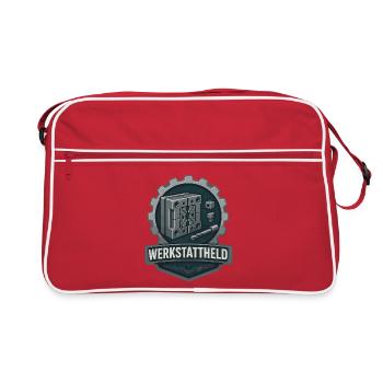 Werkstattheld, Werkzeugbau Profi - Retro Bag - red/white - Front