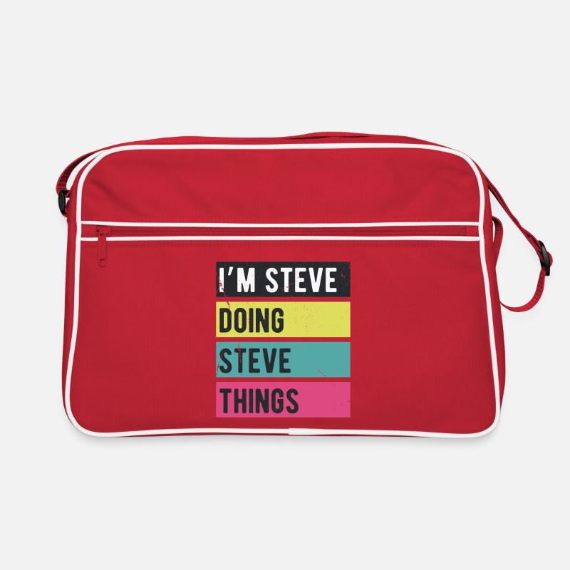 Ich bin Steve Doing Steve Things Retro Colors Retro Tasche
