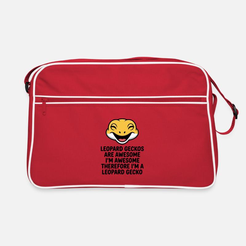 Joyful Leopardgecko Laughs Mascot Retro Bag
