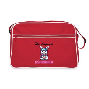 Ski bunny après-ski La situation dégénère - Sac Retro - rouge/blanc - Devant