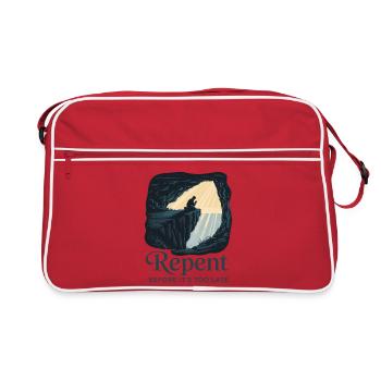 Repent Before It's Too Late - Retro Bag - red/white - Front