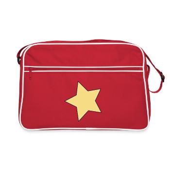 Accent de contour en étoile jaune - Sac Retro - rouge/blanc - Devant
