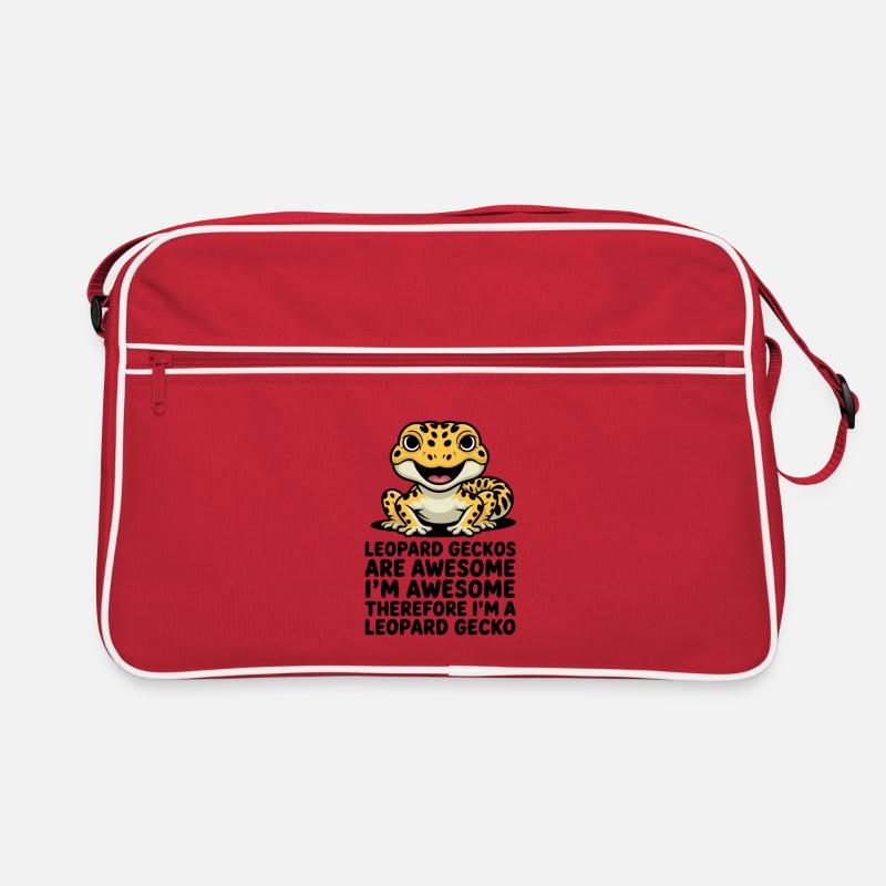 Leopard Gecko Cartoon: Spotted Charm Retro Bag