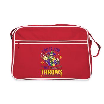 Mardi Gras Jester Beads - Retro Bag - red/white - Front