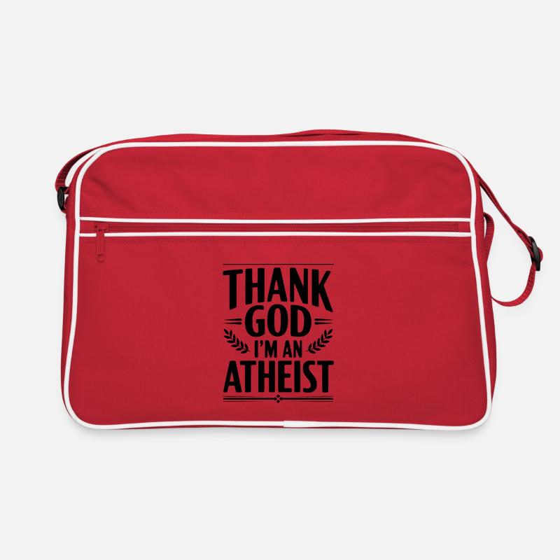 Gott sei Dank bin ich Atheist Retro Tasche