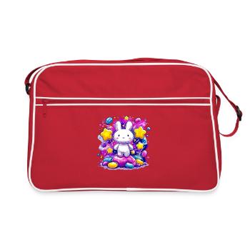 Moon Rabbit in Star Magic - Retro Bag - red/white - Front