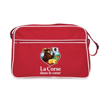 La Corse dans le Cœur Mouflon Fromage - Sac Retro - rouge/blanc - Devant