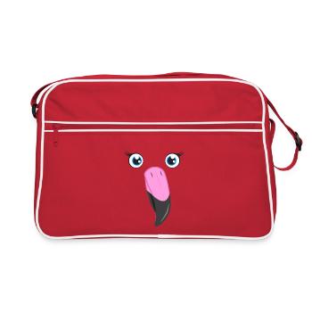 Flamant rose Kawaii Rose DIY Bird Custome - Sac Retro - rouge/blanc - Devant