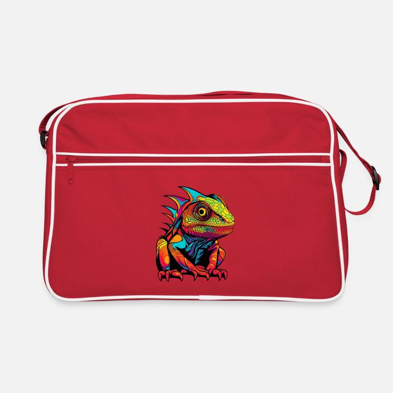 Iguane Animal de bande dessinée Sac Retro