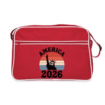 Paix de la Statue de la Liberté 2026 - Sac Retro - rouge/blanc - Devant