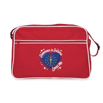 L’amour du cœur de l’Indiana dans l’État - Sac Retro - rouge/blanc - Devant