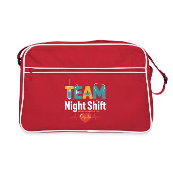 Équipe de nuit de l’équipe médicale - Sac Retro - rouge/blanc - Devant