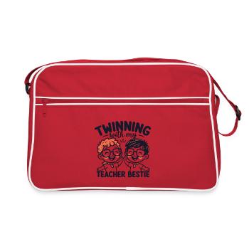 Jumelage avec ma meilleure amie prof - Sac Retro - rouge/blanc - Devant