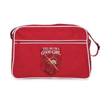 Dark Romance Booktok Tell Me I'm A Good Girl - Retro Bag - red/white - Front