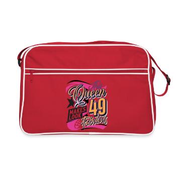 49th Birthday Queen - Retro Bag - red/white - Front