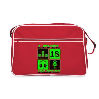 Level 18 Unlocked - Retro Bag - red/white - Front