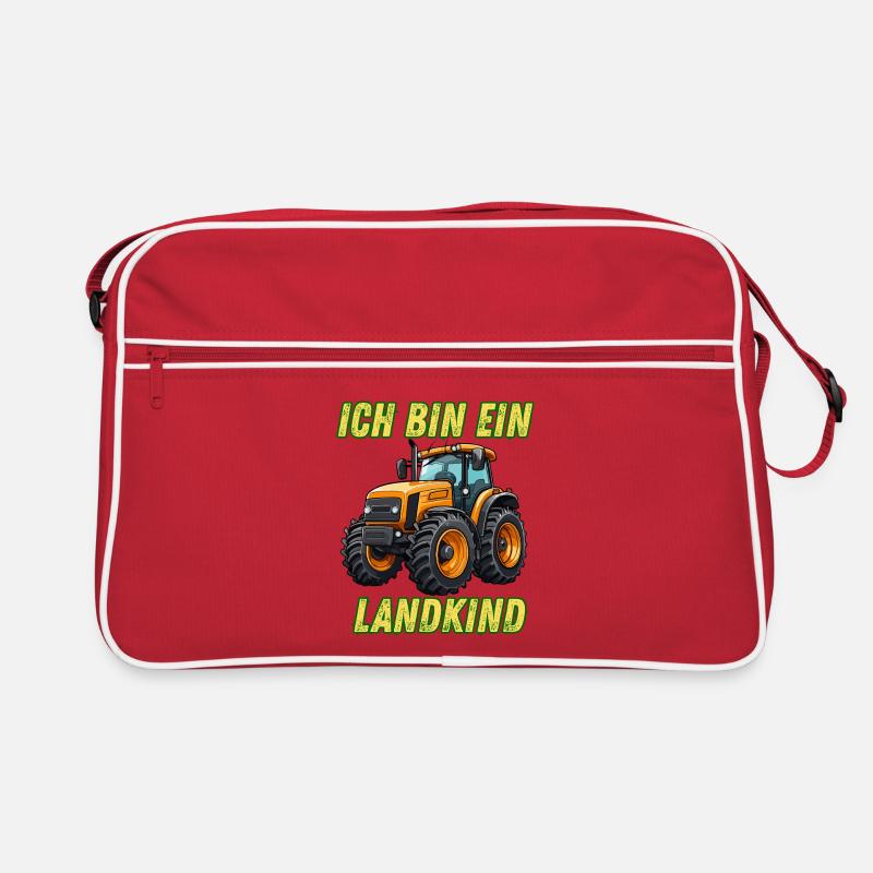 Traktor Design - Ich bin ein Landkind Retro Tasche