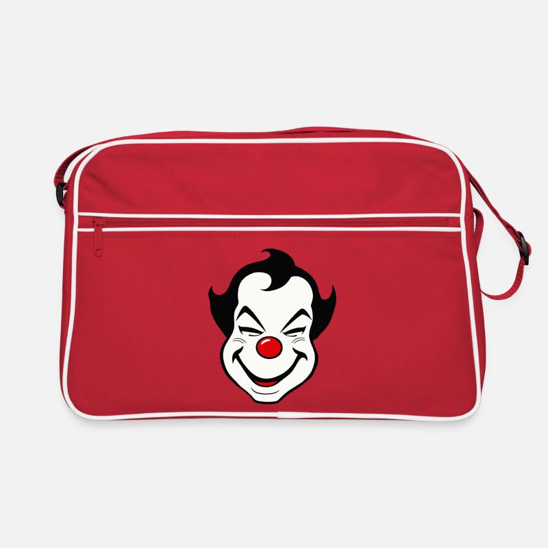Carnaval du visage de clown joyeux Carnaval Carnaval Sac Retro