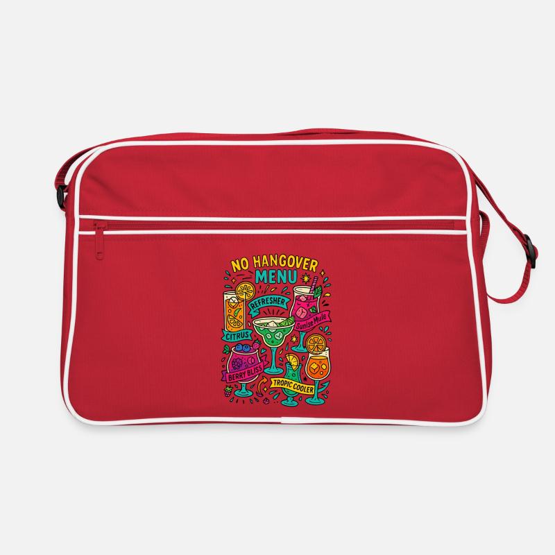 No Hangover Menu, Mocktail Card Retro Bag