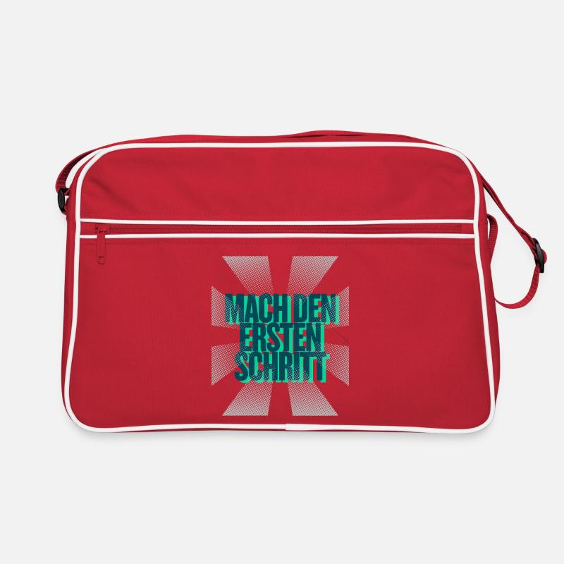 Mach den ersten Schritt – Mut Statement Retro Tasche