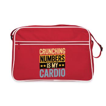 Calcul - Cardio Humour Financier - Sac Retro - rouge/blanc - Devant
