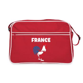 Coq Tricolore de France - Sac Retro - rouge/blanc - Devant