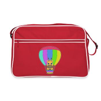 Montgolfière girafe - Sac Retro - rouge/blanc - Devant